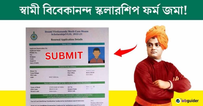 Swami Vivekananda Scholarship Application Form Submission